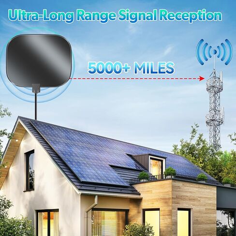 Digital Antenna for Local Channels, TV Antenna for Smart TV | 5000+ Miles Range Digital Antenna for Local Channels, 4K 8K 1080p HD Antenna with Signal Booster-18FT Coaxial Cable in Saudi Arabia