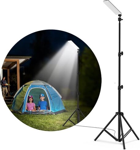 Camping Light, IP65, 84 LEDs, USB Powered | Selfie Light, Fireproof PC Housing, Rotatable Metal Cradle, Tripod, Makeup Use, USB Device Compatibility in Saudi Arabia
