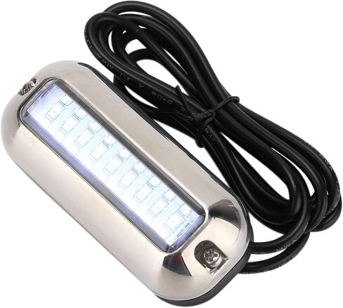 Keenso Underwater Light Stainless Steel Transom Light 27 LED 10 to | Underwater Light Stainless Steel Transom Light 27 LED 10 to 30VDC IP68 120 Degree Beam 4.9ft Cable for Marine in Kuwait