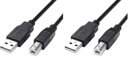 Printer to Computer USB Scanner Cable High Speed A Male to B Male Cord Compatible with HP, Canon, Dell, Epson, Lexmark, Xerox, Samsung and More (10FT) in Saudi Arabia