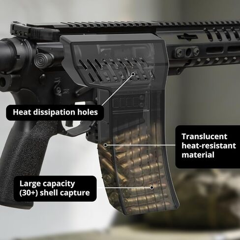 Brass Catcher, with an Installation Base for Rifle Accessories | Quick-disassembly, heat-resistant ar shell catcher—holds 30+ spent casings to speed up range cleanup. in Saudi Arabia