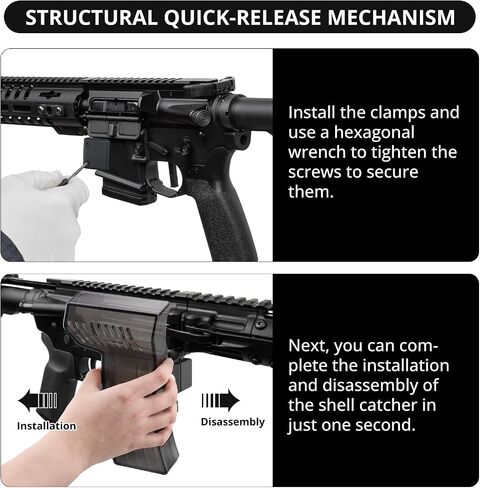 Brass Catcher, with an Installation Base for Rifle Accessories | Quick-disassembly, heat-resistant ar shell catcher—holds 30+ spent casings to speed up range cleanup. in Saudi Arabia