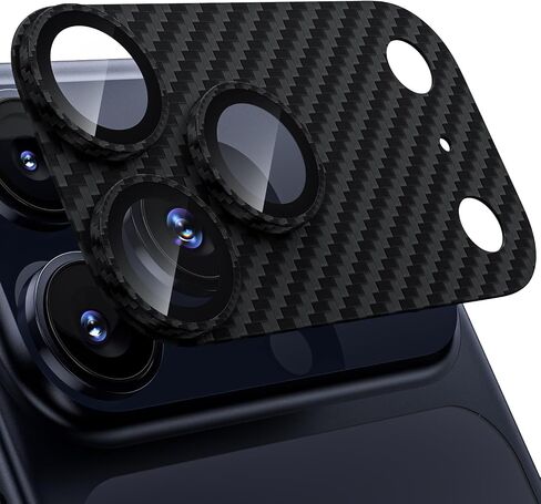 واقي عدسة الكاميرا WSKEN لهاتف iPhone 17 Pro Max - تصميم من الدرجة العسكرية | التصاق قوي، مقاوم للكسر اليومي، واقي شاشة للكاميرا مصنوع من الزجاج المقوى من سبائك الألومنيوم المعدني، فضي in Kuwait