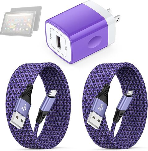 Kindle Charging Accessories Amazon Fire Tablet Micro Charger Cord Replacement for Kindle Oasis 3/2/1 Voyage/DX/Basic 3/Paperwhite 4/3/2/1 Colorsoft/Scribe/Signature Edition/Fire Kids Pro/Android in Kuwait