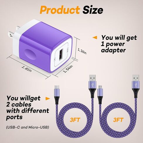 Kindle Charging Accessories Amazon Fire Tablet Micro Charger Cord Replacement for Kindle Oasis 3/2/1 Voyage/DX/Basic 3/Paperwhite 4/3/2/1 Colorsoft/Scribe/Signature Edition/Fire Kids Pro/Android in Kuwait