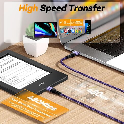 Kindle Wall Charger Replacement for Samsung Tablets A11 S11 Kindle Colorsoft/Scribe/Oasis/Paperwhite, Amazon Fire Tablet/8 10 Plus/Kids Pro/Kids Edition, iPad A16 Galaxy Phone S26 S25,iPhone 17 16 in Kuwait
