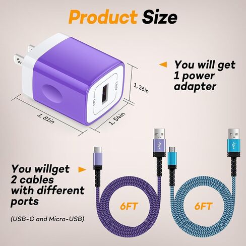 2Pack Kindle Charging Amazon Fire Tablet Charger Replacement for Kindle Colorsoft/Scribe/Paperwhite Signature Edition/Kids Pro/Android Charging for Fire 7/8/10,HDX 7 8 10 Kids/Plus/Tablet in Saudi Arabia