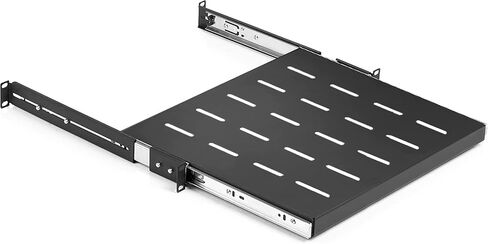 1U Sliding Rack Shelf 19" Server Rack Mount Cabinet 14"-22" Adjustable Depth 4 Post in Saudi Arabia