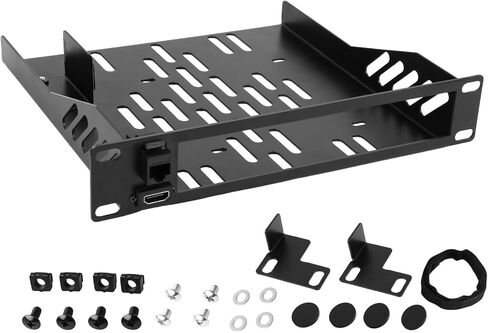 2-Pack 10inch 1U Mini PC Rack Mount Shelf Compatible with Dell Micro OptiPlex MFF Lenovo ThinkCentre HP Desktop Mini with RJ45 CAT6 Port & HDMI Port in Saudi Arabia