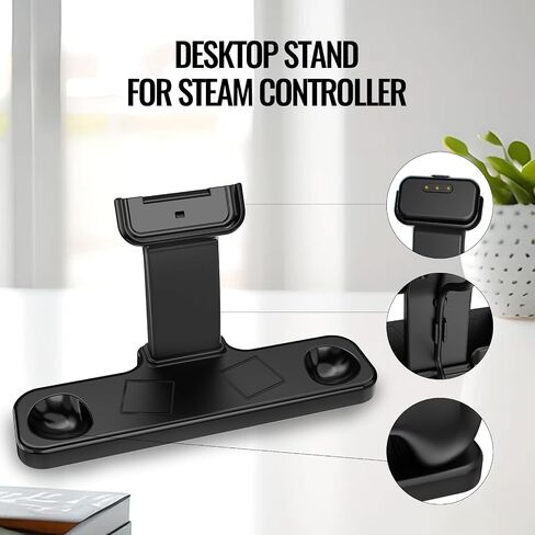 Desktop Charing Stand for Steam Controller 2 (2026) | Steam Controller 2 Holder Base,Cable Management,Puck Support and Anti-Slip Silicone Pad in Saudi Arabia
