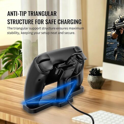 Desktop Charing Stand for Steam Controller 2 (2026) | Steam Controller 2 Holder Base,Cable Management,Puck Support and Anti-Slip Silicone Pad in Saudi Arabia