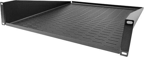 AxcessAbles 2U Vented Rack Shelf - 2 Pack | Rack Trays for 19 Inch Equipment Rack Cabinets | 18" Deep Rackmount Shelf with Lips | 50lb Capacity (2-Pack) in Kuwait