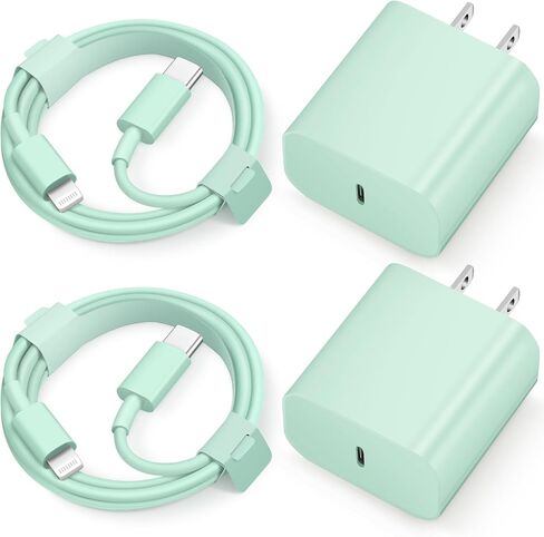 iPhone 14 13 12 11 Super Fast Charger [2Pack] cargador 20W Rapid USB C Wall Charger Block with 6FT Fast Charging Cable Compatible with iPhone 14 Pro Max/Pro/Plus/Mini/iPad in Saudi Arabia