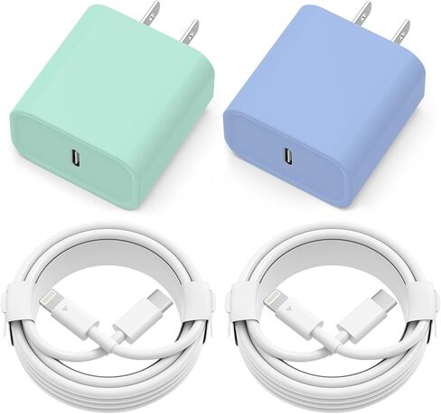 iPhone Charger Fast Charging,2 Pack 20W USB C Wall Charger Block with Cable in Saudi Arabia