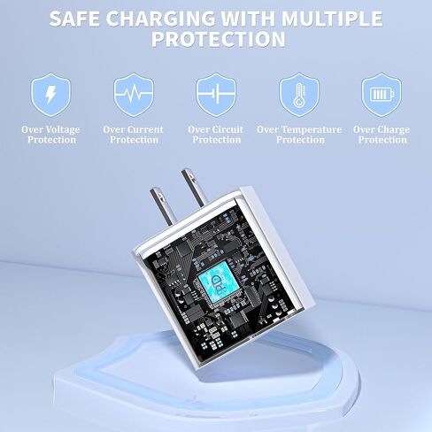 3Pack USB C Fast Charger Block, Dual USB C Port iPhone Wall Charger Adapter | 2 in 1 USBC Charger 20W Apple Type C Fast Charging Block for iPhone 17 Pro Max/16 Pro Max/15/14/13/12/11/Xs Max/XR/X,iPad Pro in Saudi Arabia
