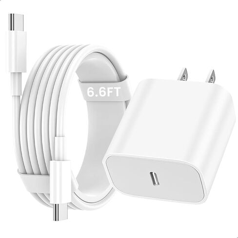 iPad Charger Fast Charging, 20W USB C Fast Charger, 6.6FT USB C to C Cable | for Apple iPad A16/10th Generation, iPad Pro 13(M5/M4)/12.9/11 inch, iPad Air 13/11 inch(M4/M3/M2)/5th/4th, iPad Mini 6/7th in Saudi Arabia
