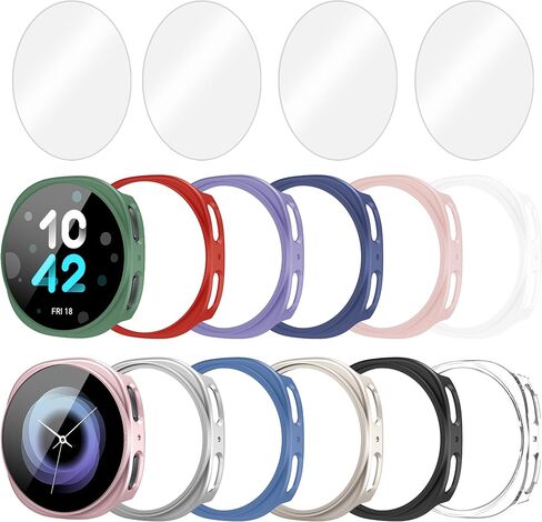 12+4 Pack Case with Tempered Glass Screen Protector for Samsung Galaxy Watch 9/8 40mm, Waterproof Hard PC Scratch Resistant Protective Cover in Saudi Arabia