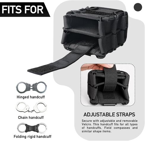 ELVO Double Handcuff Holster, Open Top Handcuff Pouch for Duty Belt and Molle in Saudi Arabia