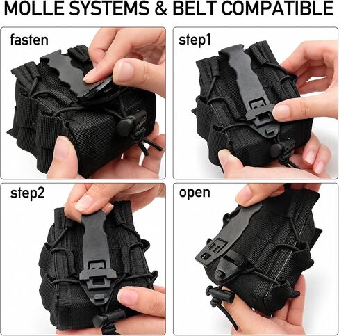 ELVO Double Handcuff Holster, Open Top Handcuff Pouch for Duty Belt and Molle in Saudi Arabia