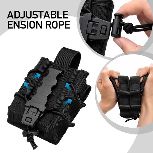 ELVO Double Handcuff Holster, Open Top Handcuff Pouch for Duty Belt and Molle in Saudi Arabia