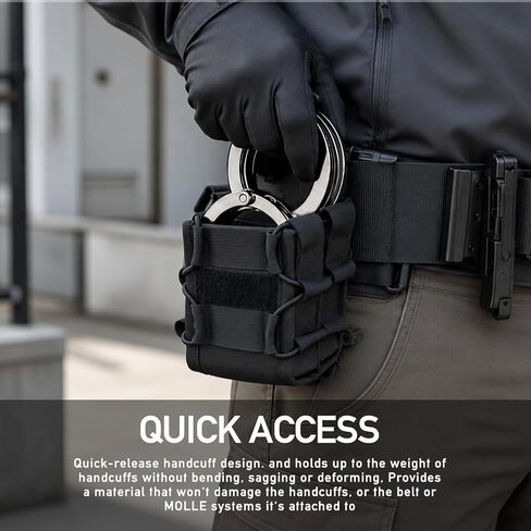 ELVO Double Handcuff Holster, Open Top Handcuff Pouch for Duty Belt and Molle in Saudi Arabia