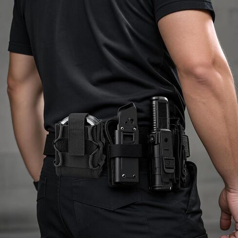 ELVO Double Handcuff Holster, Open Top Handcuff Pouch for Duty Belt and Molle in Saudi Arabia