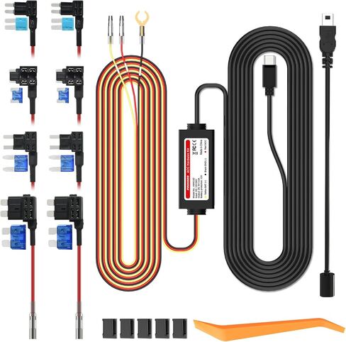 PRUVEEO Smart Acc Hardwire Kit for Dash Cam, Enables Parking Mode Monitor, Converts 12V-30V to 5V/3A, Low Voltage Protection, LED Indicator, Applicable to D90-4CH… in Saudi Arabia