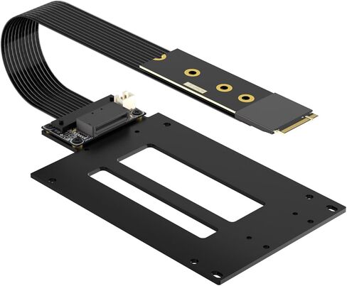 RGEEK PCIe 5.0 M.2 NVMe to E1.S E3.S SSD Adapter Card | 128Gbps Max SFF-TA-1002 Riser Card, with 12V SATA Power Cable, Adjustable 2280/2260/2242/2230 M.2 Bracket in Saudi Arabia