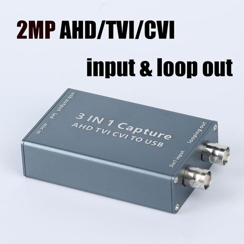 2MP AHD to USB 2.0 Capture Card 1080P Support TVI CVI Driver Free | UVC UAC Standard in Saudi Arabia