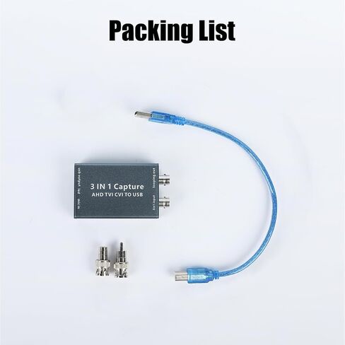 2MP AHD to USB 2.0 Capture Card 1080P Support TVI CVI Driver Free | UVC UAC Standard in Saudi Arabia