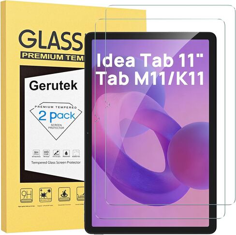 Gerutek Screen Protector 2 Pack for Lenovo Idea Tab/Tab M11/ Tab K11 (11 inch) 2025/2024 Tempered Glass Film, HD Clear, 9h Hardness, Anti Scratch For Lenovo Tab M11 / Idea Tab 11 inch in Saudi Arabia
