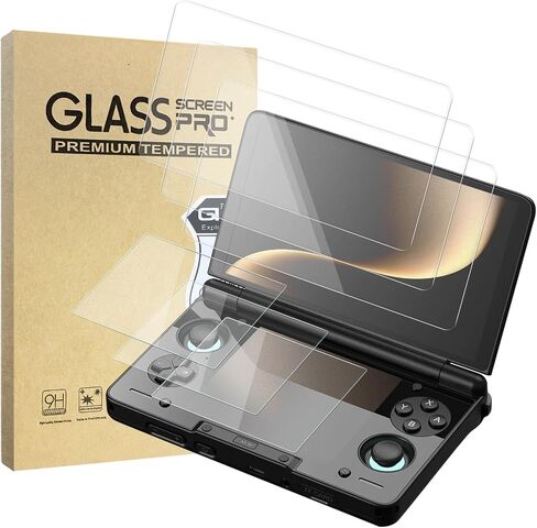 Hianjoo 6-PACK Screen Protector Compatible AYN Thor Handheld Console, Tempered Glass [HD Clarity] [9 Hardness] [Easy Installation][Anti-Scratch], 3 Pack Upper Screen Film + 3 Pack Lower Screen Film in Kuwait