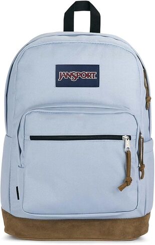 حقيبة ظهر JanSport Right Pack - حقيبة نهارية متينة مع حقيبة كمبيوتر محمول مبطنة مقاس 15 بوصة، وحجرة رئيسية واسعة وجيب مدمج لزجاجة المياه - أسود in Kuwait