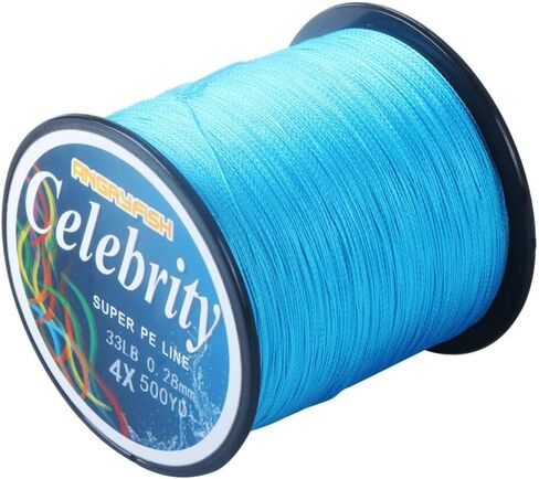 ANGRYFISH 4 Strands Super Strong Braided Fishing Line- Less Expensive -Zero Stretch -Small Diameter-Suitable for Novice Fishermen | Purple/Blue/Yellow/Green, Abrasion Resistant, Zero Stretch, Small Diameter, Less Expensive, Suitable for Novice Fishermen in Kuwait