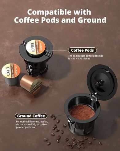 AIRMSEN Grind and Brew Coffee Maker, K-Cup Compatible, Single-Serve | 3 Brewing Options, Built-In Grinder, Large 50oz Removable Water Tank, Powerful 1000W Heating System, Smart Touchscreen in Saudi Arabia