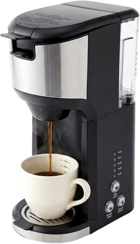 Single Serve Coffee Maker,K Cup Ground Coffee Machine | Auto-Shutoff, Compact Small 14 oz Personal Coffee Brewer with 24 oz Water Reservoir & Dual Brewing Mode for Home & Office in Saudi Arabia