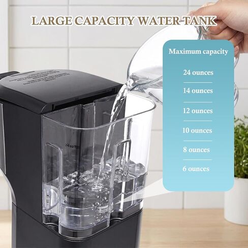 Single Serve Coffee Maker,K Cup Ground Coffee Machine | Auto-Shutoff, Compact Small 14 oz Personal Coffee Brewer with 24 oz Water Reservoir & Dual Brewing Mode for Home & Office in Saudi Arabia