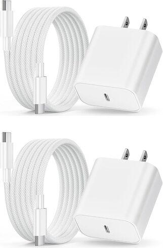 USB C Fast Charger for Apple iPad Pro 13/11/12.9 inch, iPad A16/10th Generation, iPad Air 13/11-in/5th/4th/Mini, 20W Type C iPad Charger Fast Charging with 6FT Woven USB C to USB C Charger Cord Cable in Saudi Arabia