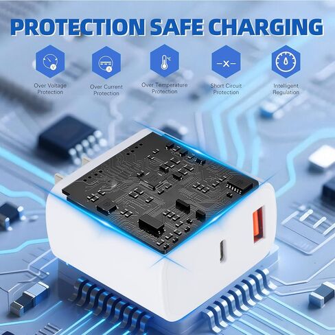 iPhone 17 16 15 Charger Fast Charging,40W Dual Port A/C Phone Charger Fast Charging USB C Wall Charger Block Quick 10FT Type C Charging Cable for iPhone 17/17 Pro Max/17 Air/16 Pro/16e/15 Plus/15 Pro in Saudi Arabia