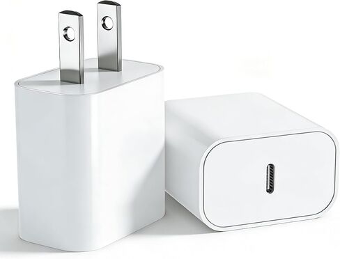 USB C Charger Block, 2Pack for iPhone 17 16 Fast Charging Plug Adapter | for Apple 20W Type C Power Box for iPhone 17 16 15 14 13 12 11 Pro Max XS X XR SE Plus, for iPad USBC Wall Charge Cube Brick in Saudi Arabia
