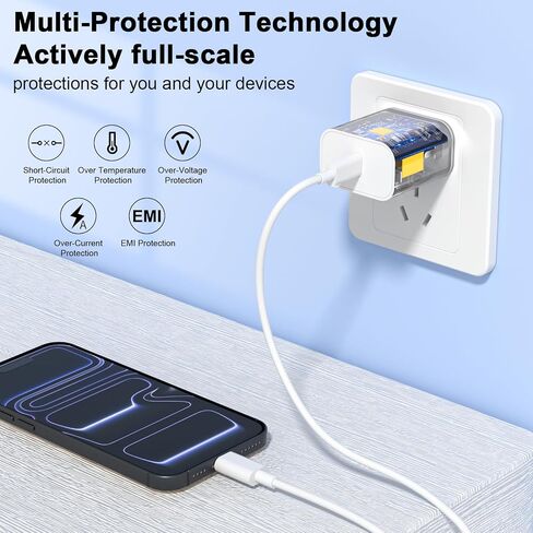 USB C Charger Block, 2Pack for iPhone 17 16 Fast Charging Plug Adapter | for Apple 20W Type C Power Box for iPhone 17 16 15 14 13 12 11 Pro Max XS X XR SE Plus, for iPad USBC Wall Charge Cube Brick in Saudi Arabia