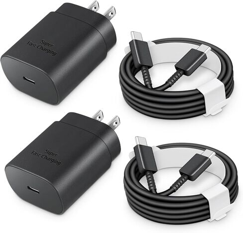 25W Type C Charger Fast Charing for S26/S25/S24 [PD PPS Compatible] | USB-C Power Adapter with 6Ft C-to-C Cable, for Galaxy S25/S24/S23/S22, Pixel 9/8/7, Z Flip 6/5, iPhone 17/16/15 & More in Saudi Arabia