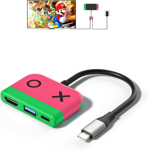 Switch Dock for Nintendo Switch,Portable Dock with HDMI TV USB 3.0 Port and USB C Charging,Compatible with Nintendo Switch Steam Deck MacBook Pro/Air Samsung and More in Kuwait