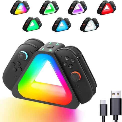 Charging Dock for Nintendos Switch 2,Switch 2 Joycons Dock for 4 Joycon,Joycons Charger Stand Station with LED Indication and USB Type-C Charger Cable in Kuwait