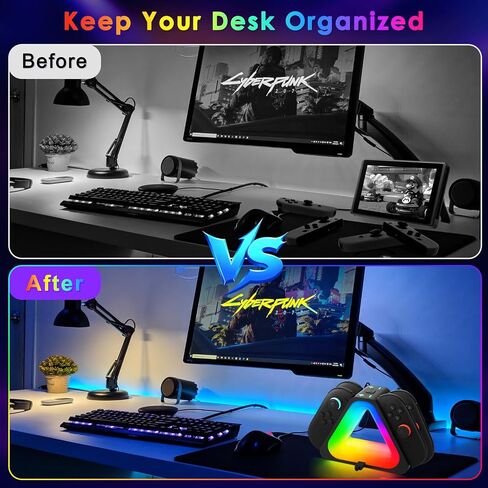Charging Dock for Nintendos Switch 2,Switch 2 Joycons Dock for 4 Joycon,Joycons Charger Stand Station with LED Indication and USB Type-C Charger Cable in Kuwait