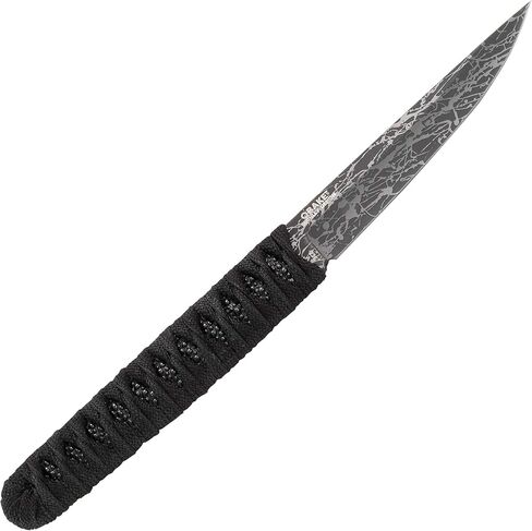 CRKT Obake Everyday Carry Fixed Blade Knife with Sheath: Stainless Steel Plain Edge Blade, Cord-Wrapped Stainless Steel Handle, 2367 in Kuwait