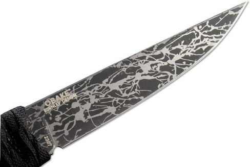CRKT Obake Everyday Carry Fixed Blade Knife with Sheath: Stainless Steel Plain Edge Blade, Cord-Wrapped Stainless Steel Handle, 2367 in Kuwait