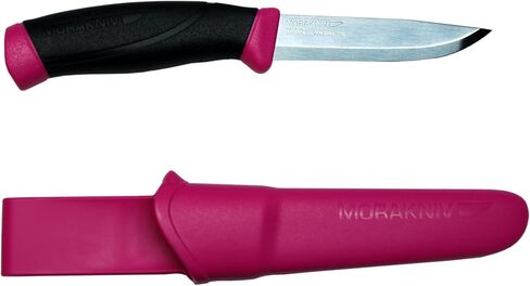 Morakniv Companion Fixed Blade Outdoor Knife with Stainless Steel Blade, 4.1-Inch, Magenta in Saudi Arabia