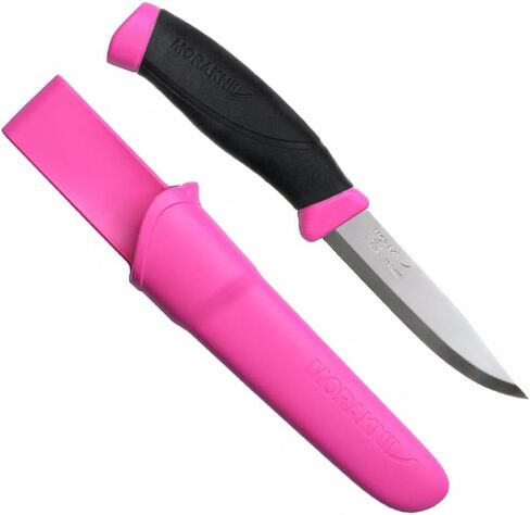 Morakniv Companion Fixed Blade Outdoor Knife with Stainless Steel Blade, 4.1-Inch, Magenta in Saudi Arabia
