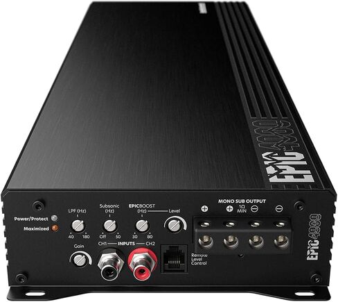 AudioControl EPIC4000، مضخم صوت أحادي الكتلة من فئة المنافسة، صوت السيارة 4000 وات RMS، مضخم صوت من الفئة D مع تمرير منخفض وفلتر دون سرعة الصوت، معادل صوت الجهير، يتضمن مقبض جهير لمضخم الصوت، وصلة Epicenter in Kuwait